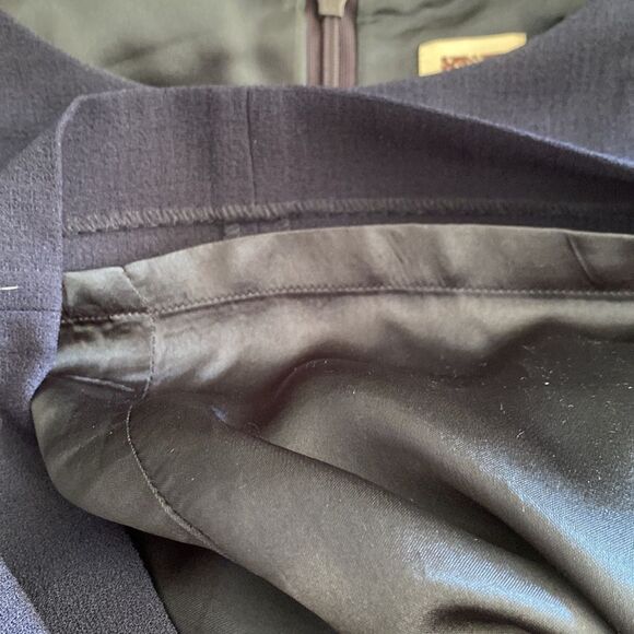 Anne Klein 4P Midi Sheath Dress Back Zipper Sleeveless Belt Satiny Lining - Picture 7 of 8